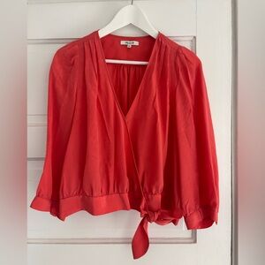 Madewell cropped wrap top